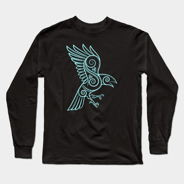 odin raven Long Sleeve T-Shirt by Lamink